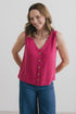 Lily & Me Allium Two Way Vest Linen Boysenberry