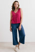 Lily & Me Allium Two Way Vest Linen Boysenberry