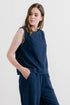 Lily & Me Allium Two Way Vest Linen Navy