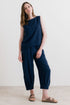 Lily & Me Allium Two Way Vest Linen Navy