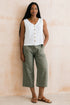 Lily & Me Allium Two Way Vest Plain Linen White