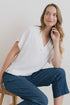 Lily & Me Orchard Linen Blend Top White