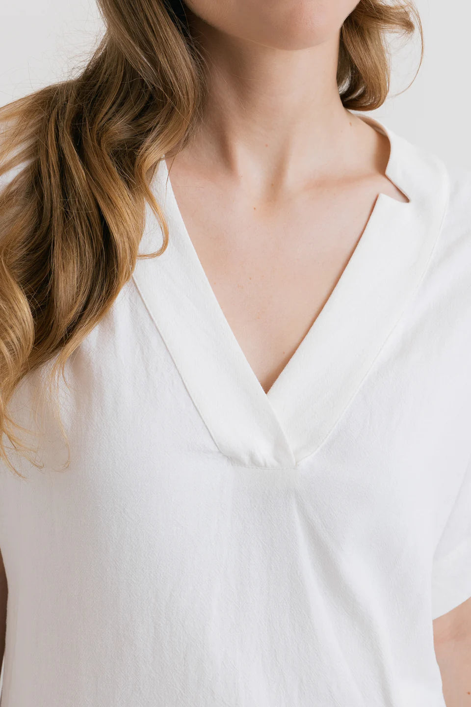 Lily & Me Orchard Linen Blend Top White