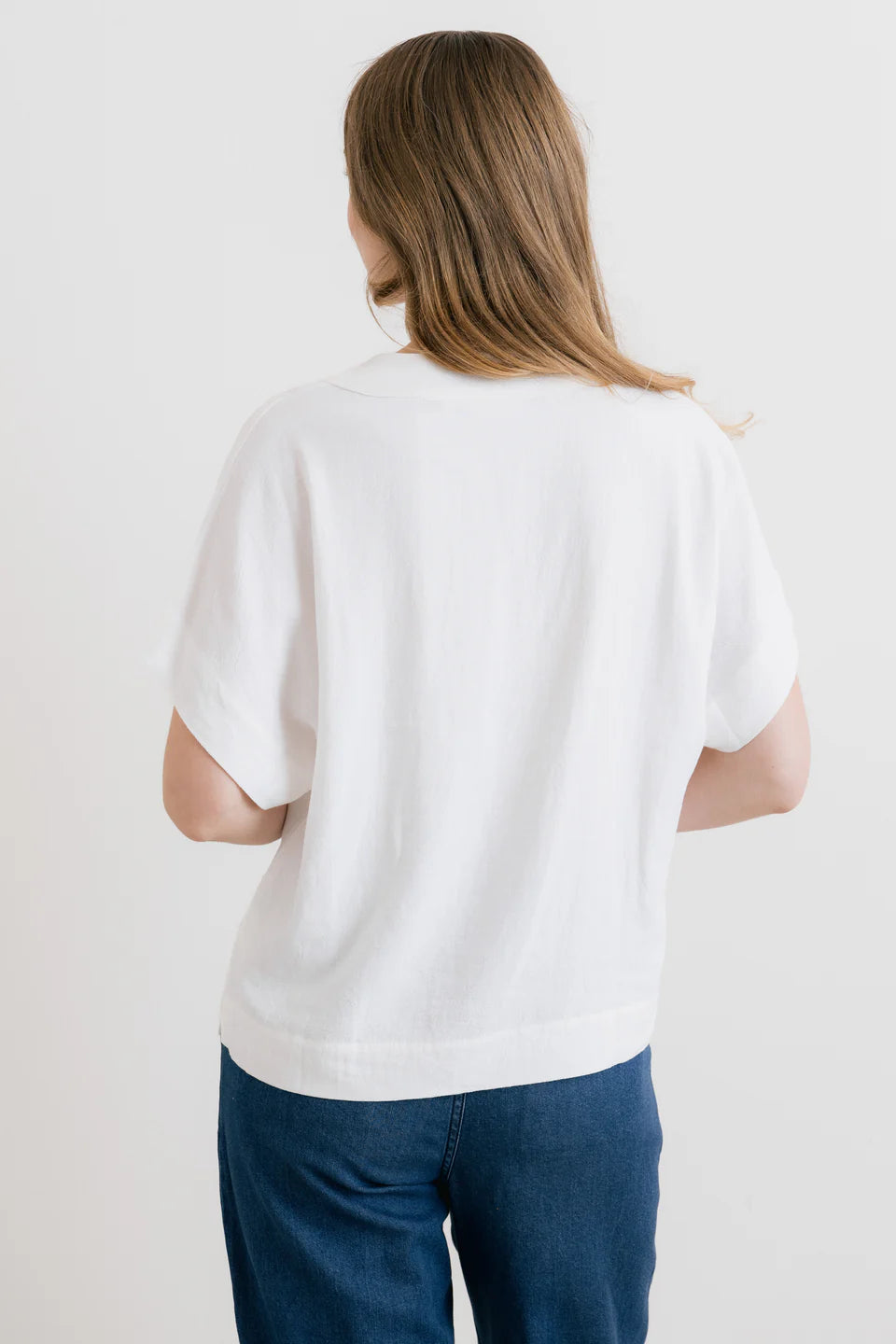 Lily & Me Orchard Linen Blend Top White