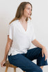 Lily & Me Orchard Linen Blend Top White