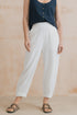 Lily & Me Sail Linen Blend Cropped Trousers White