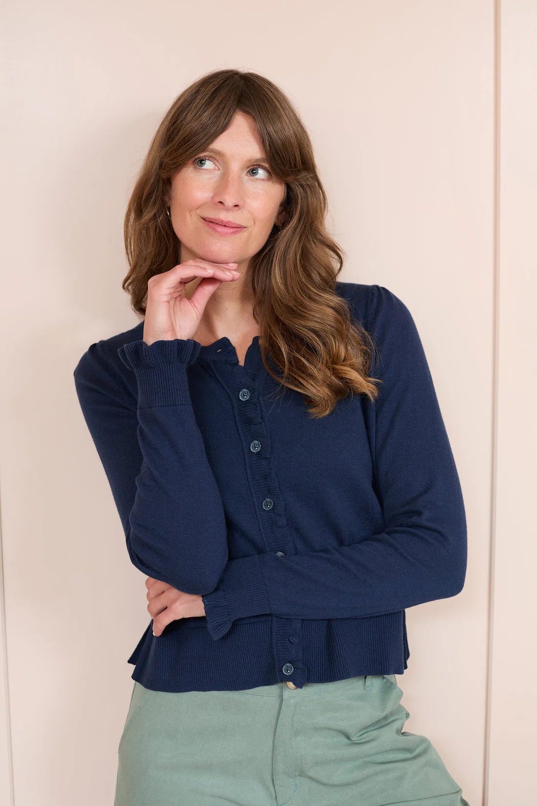 Lily & Me Lauren Cardigan Organic Cotton Navy