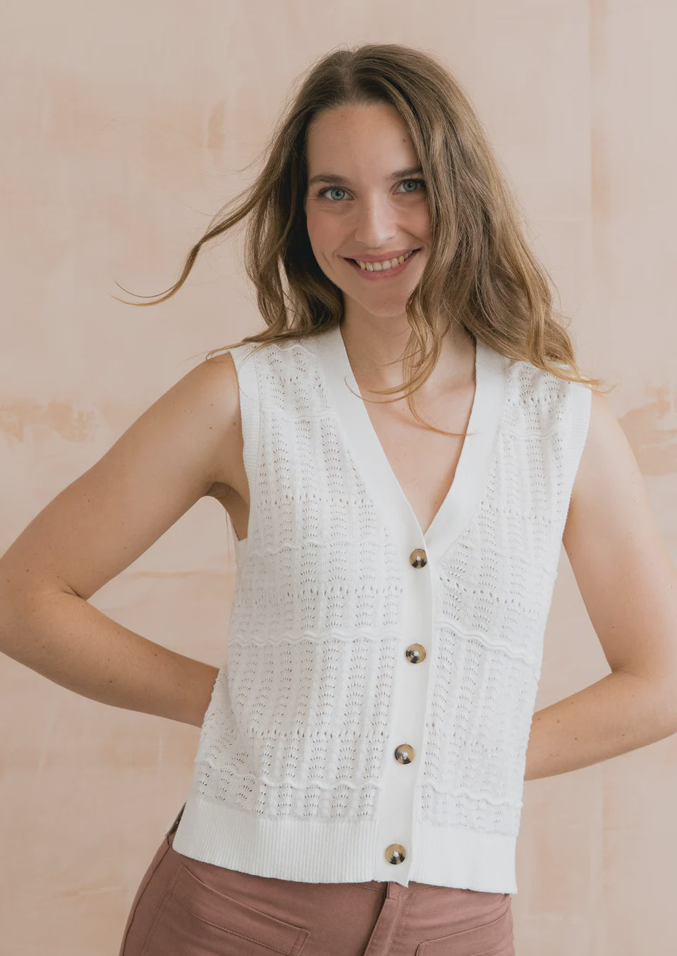 Lily & Me Sophie Tank Organic Cotton White