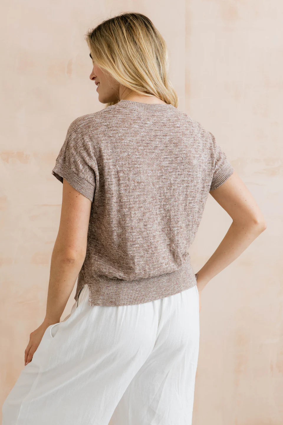 Lily & Me Lola Tank Linen Cotton Blend Mocha