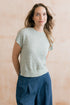 Lily & Me Lola Pointelle Knit Tank Silver Sage