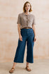Lily & Me Phoebe Short Sleeve Jacket Linen Cotton Blend Mocha
