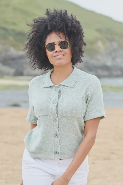 Lily & Me Phoebe Short Sleeve Jacket Silver Sage