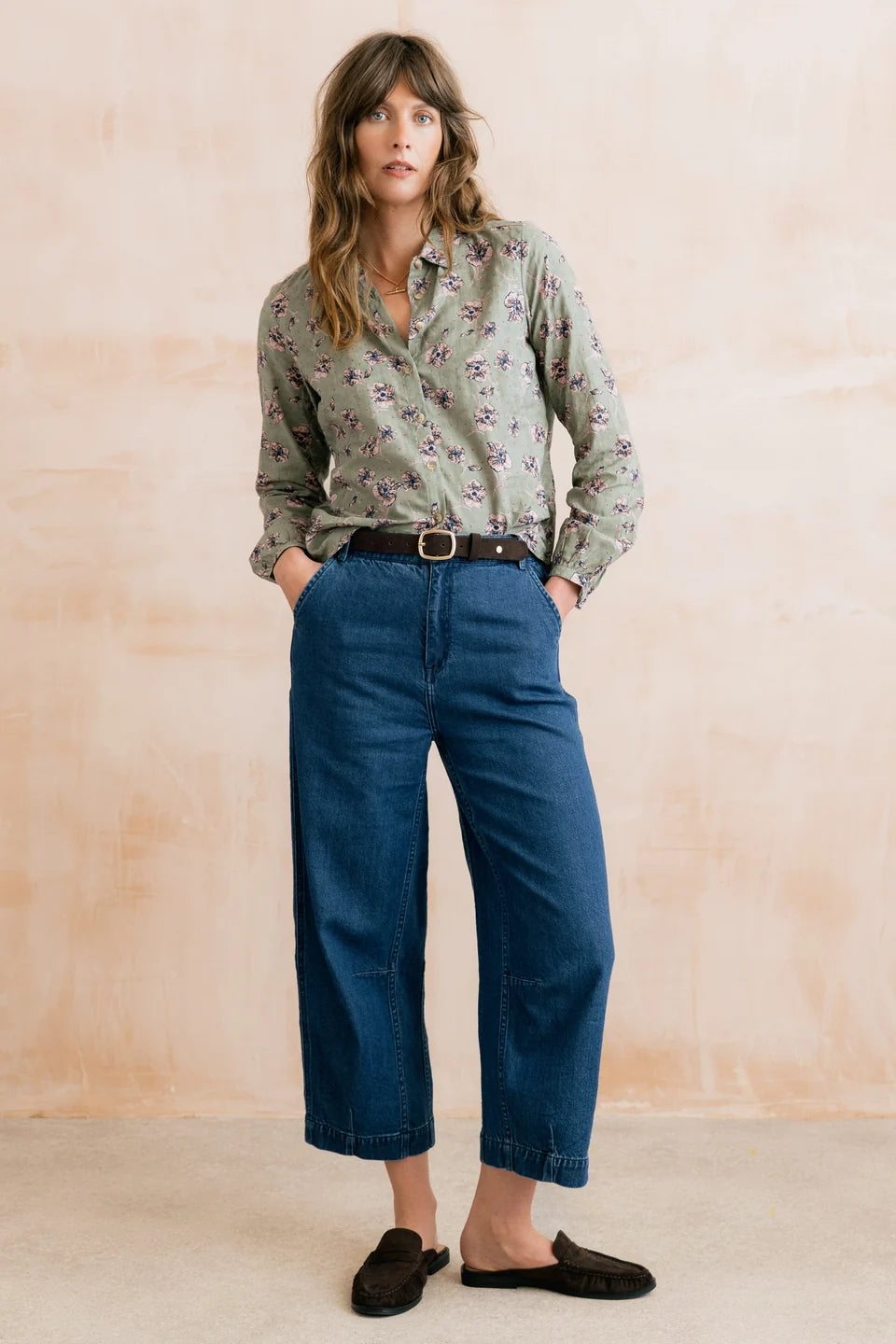 Lily & Me Ana 100% Organic Cotton Shirt Canopy Sage