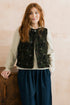 Lily & Me Twilight 100% Cotton Corduroy Gilet Trailing Leaves Dark Olive