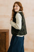 Lily & Me Twilight 100% Cotton Corduroy Gilet Trailing Leaves Dark Olive