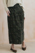 Lily & Me Frances 100% Cotton Corduroy Skirt Trailing Leaves Dark Olive