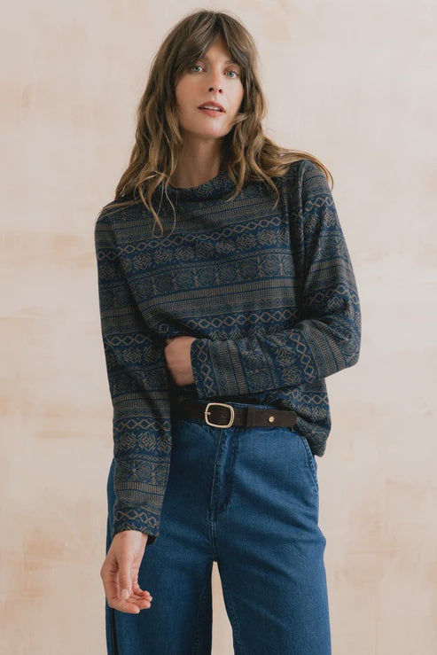 Lily & Me Susanna Jumper Fair Isle Navy
