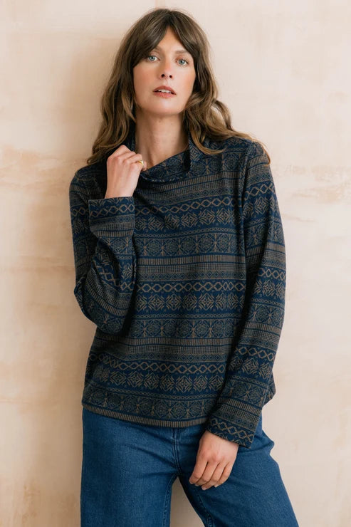 Lily & Me Susanna Jumper Fair Isle Navy
