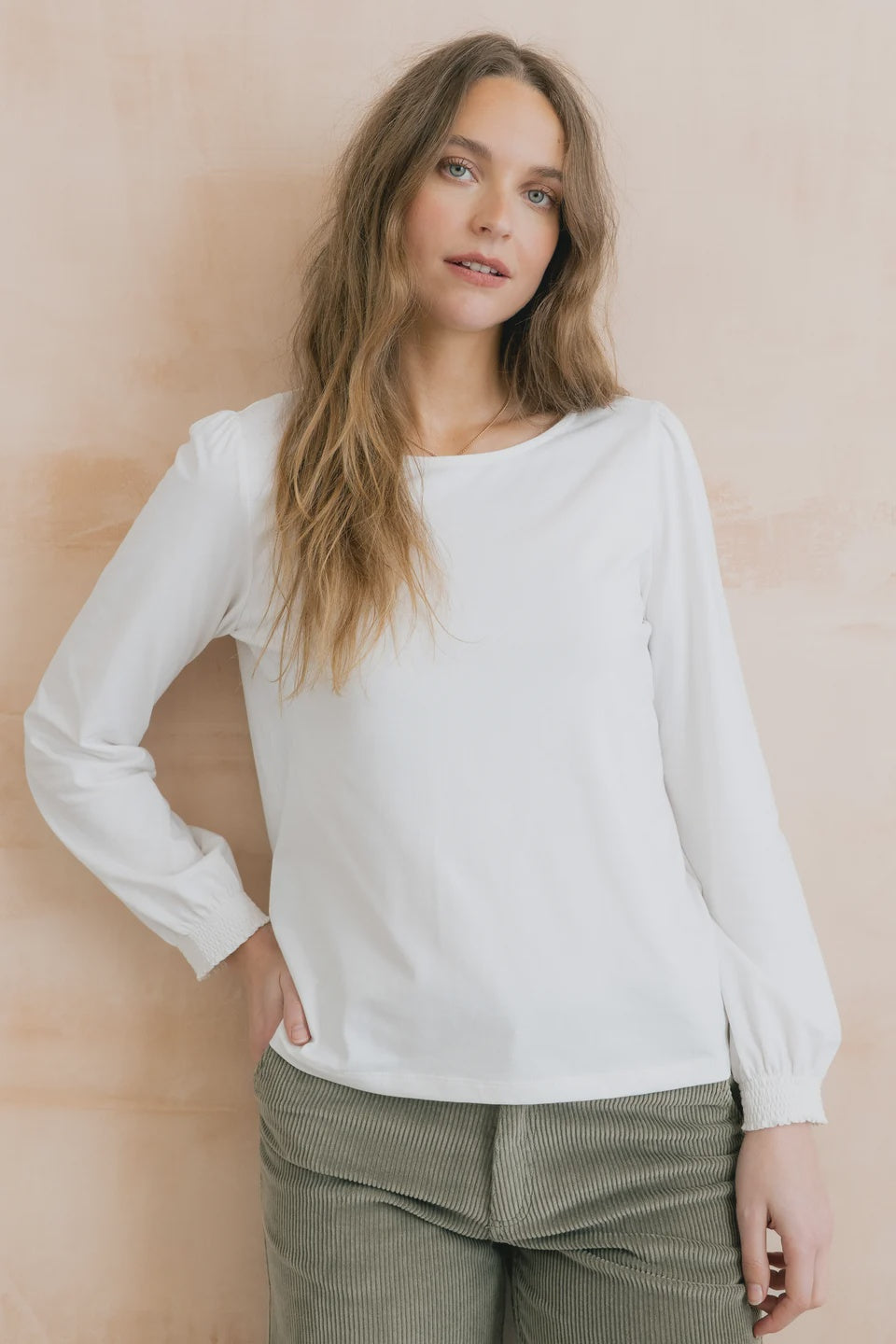 Lily & Me Caroline Top Cotton White