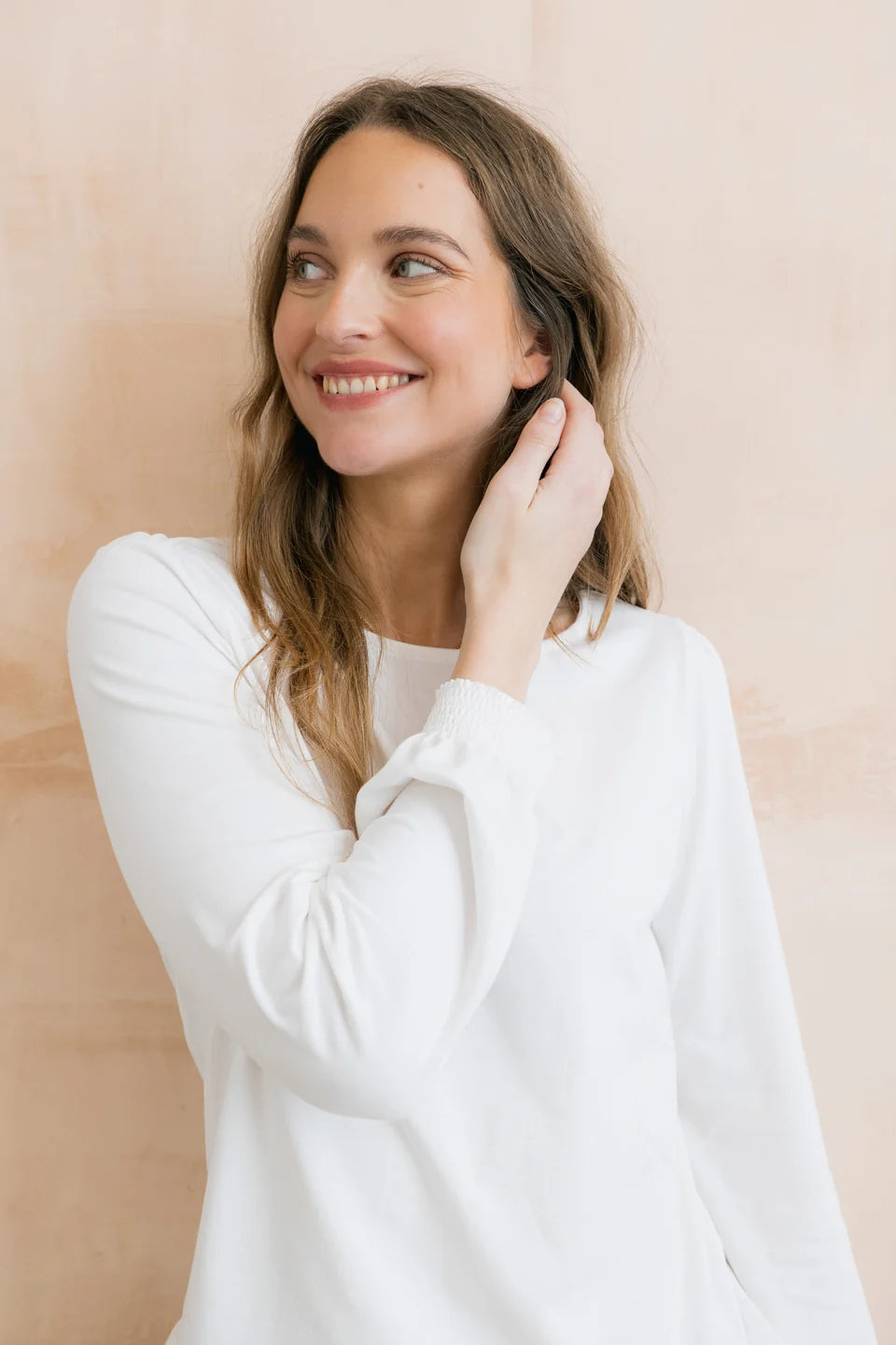 Lily & Me Caroline Top Cotton White