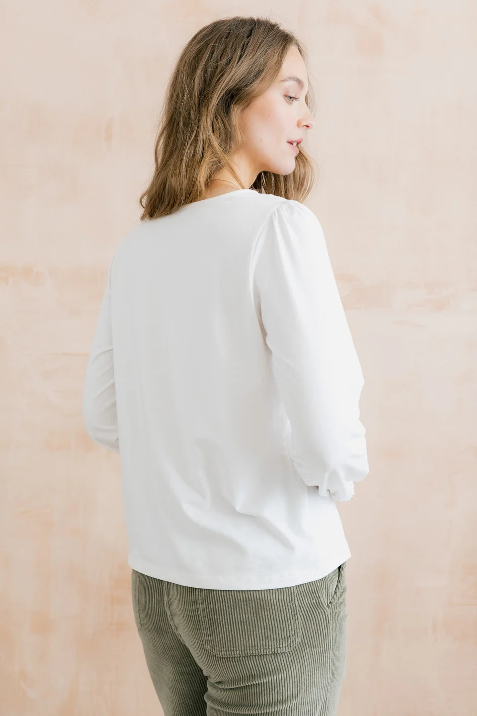 Lily & Me Caroline Top Cotton White