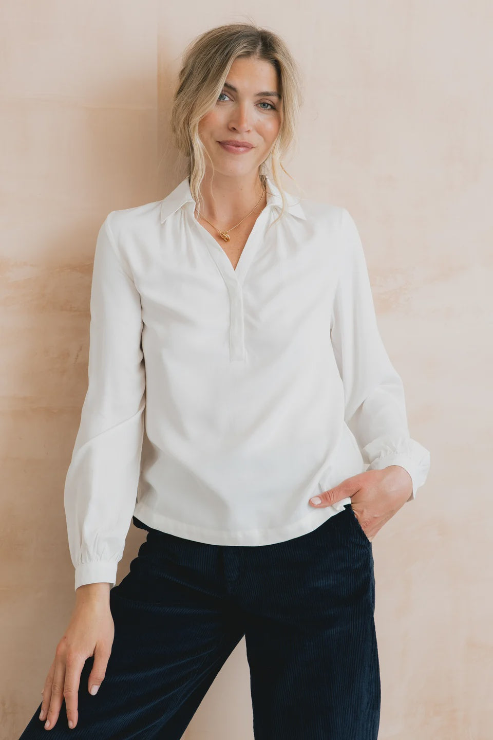 Lily & Me Linden Blouse Viscose White