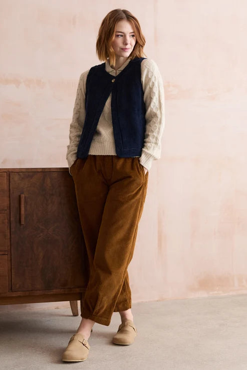 Lily & Me Shirin Trouser Jumbo Cord Burnt Caramel