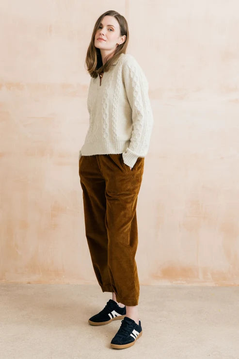 Lily & Me Shirin Trouser Jumbo Cord Burnt Caramel