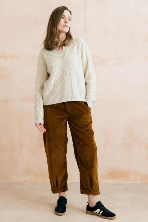 Lily & Me Shirin Trouser Jumbo Cord Burnt Caramel