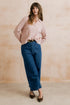 Lily & Me Studio Jumper Cable Knit Antique Pink