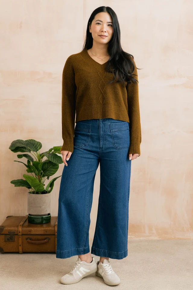 Lily & Me Wickridge Jumper Cable Knit Burnt Caramel