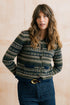 Lily & Me Chestnut Fair Isle Jacket Fair Isle Knit Olive