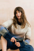 Lily & Me Artist Jumper Colour Block Knit Oatmeal