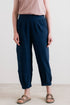 Lily & Me Sail Linen Blend Cropped Trousers Navy