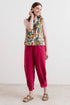 Lily & Me Sail Linen Blend Cropped Trousers Boysenberry