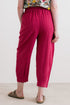 Lily & Me Sail Linen Blend Cropped Trousers Boysenberry