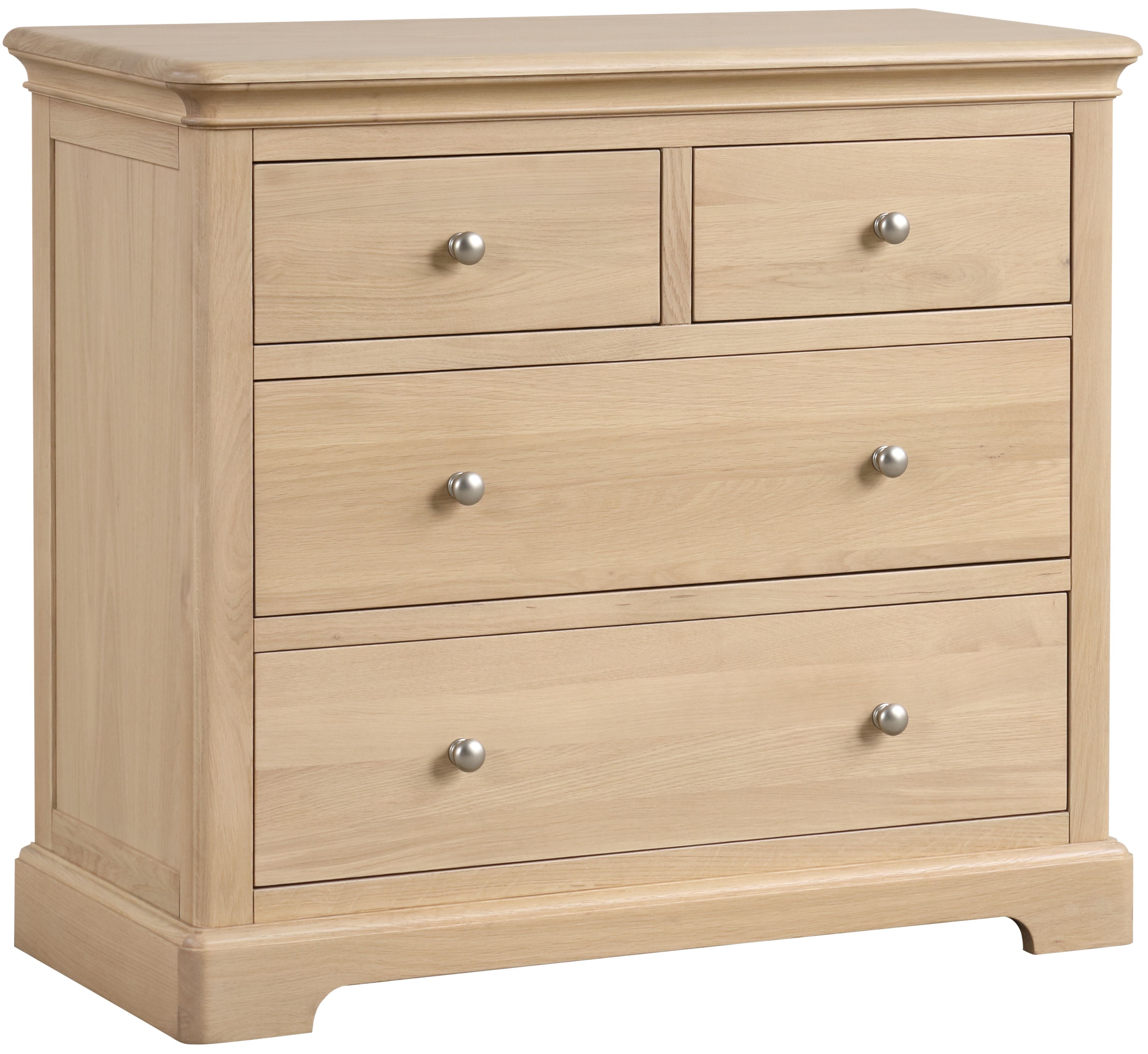 Lytham Oak 2 Over 2 Chest Of Drawers