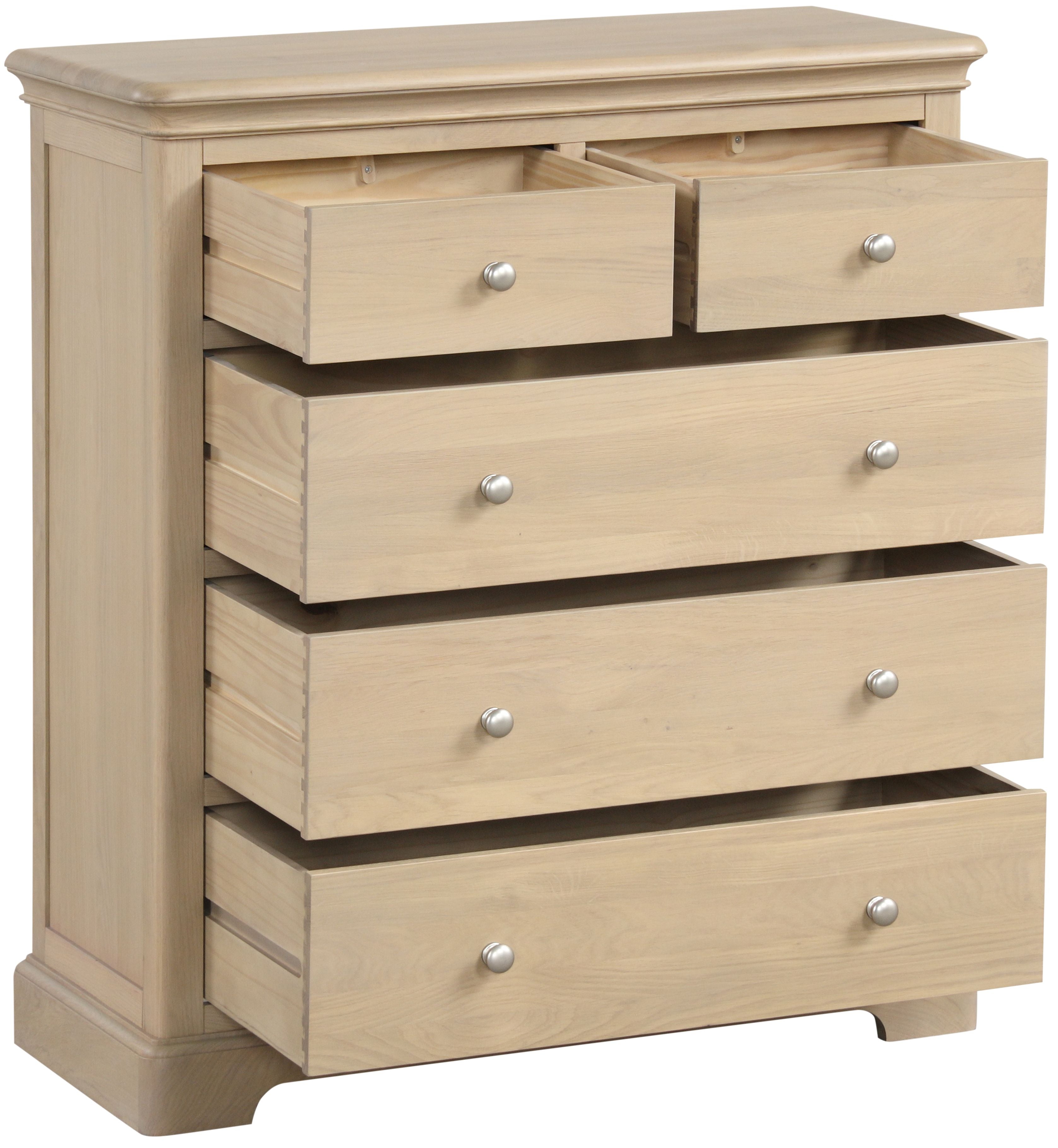 Lytham Oak 2 Over 3 Chest Of Drawers