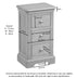 Lytham Grey Mist Compact Bedside Cabinet