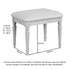 Lytham Grey Mist Dressing Stool