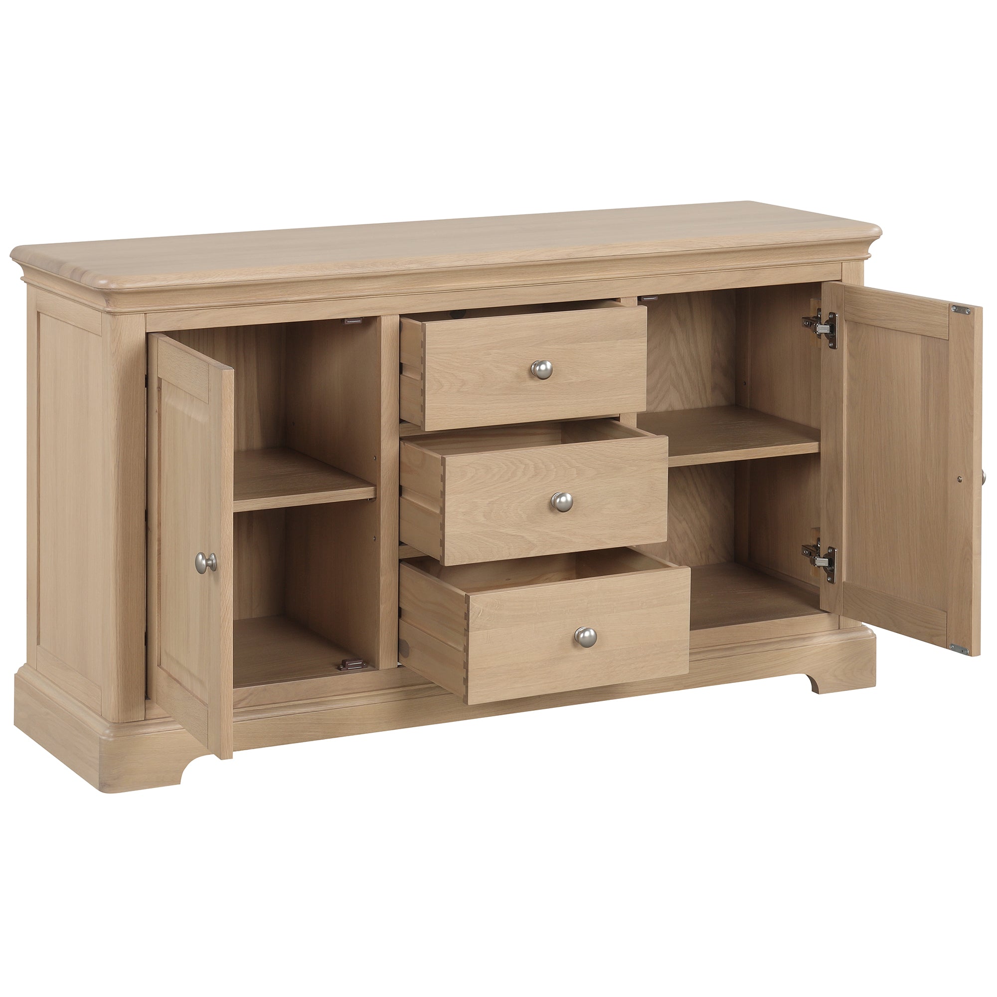 Lytham Oak 2 Door 3 Drawer Sidebaord