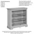 Lytham Oak 3 Foot Bookcase