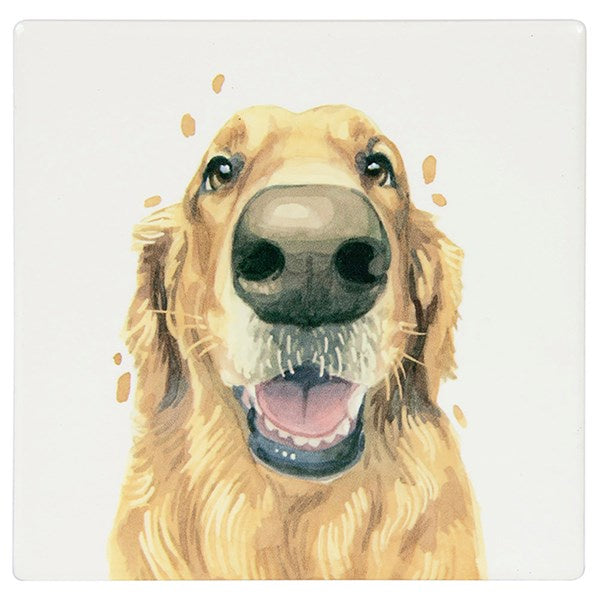 Licks & Kisses Golden Retreiver Coaster