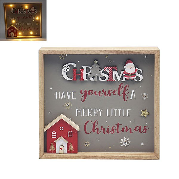 LED Xmas Plaque Merry