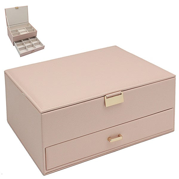 Luxe Jewel Box With Drawer Pink