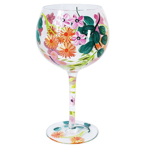 Flower Gin Glass Butterfly Garden