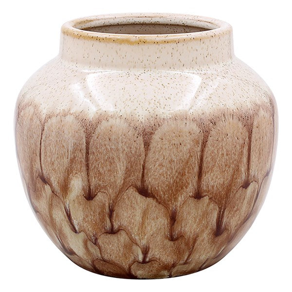 Brown Vase Squat Brown Medium