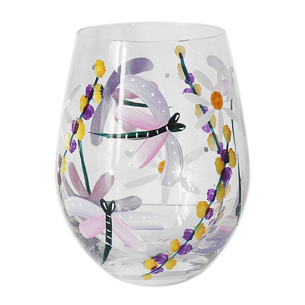 Flower Stemless Glass Dragonflies