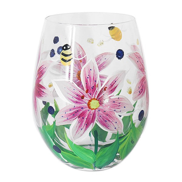 Flower Stemless Glass Pink Lilies