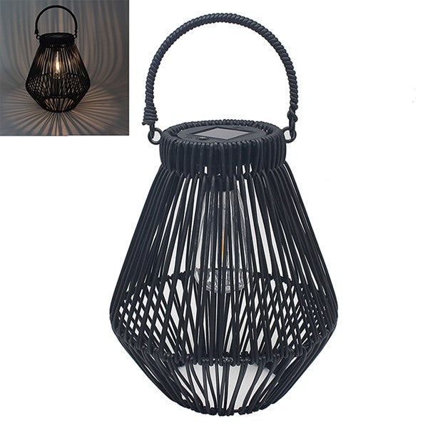Solar LED Lantern Black Large